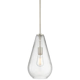 Possini Euro Burgen 8 1/2" Wide Brushed Nickel Mini Pendant