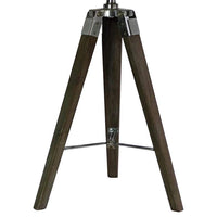Manda Weathered Gray and Polished Nickel Tripod Table Lamp