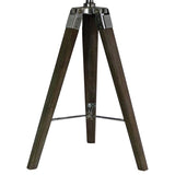 Manda Weathered Gray and Polished Nickel Tripod Table Lamp