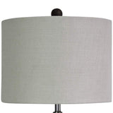 Manda Weathered Gray and Polished Nickel Tripod Table Lamp