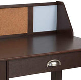 Wooden Study Desk for Children with Chair, Bulletin Board and Cabinets, Gift for Ages 5-10