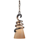 Tofino Collection 5 3/4" Wide Art Glass Bronze Mini Pendant