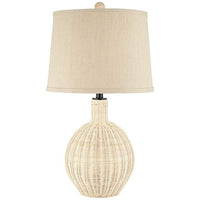 Anna Coastal Modern Light Rattan Table Lamp by 360 Lighting