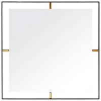 Varaluz Casa Framed Matte Black 20" Square Wall Mirror