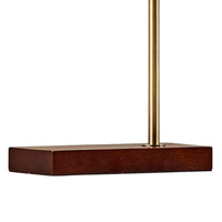 Barrett Walnut and Brass Modern LED Desk Lamp with USB Port