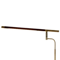 Barrett Walnut and Brass Modern LED Desk Lamp with USB Port