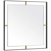 Varaluz Casa Framed Matte Black 20" Square Wall Mirror