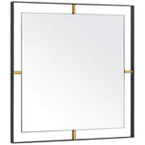 Varaluz Casa Framed Matte Black 20" Square Wall Mirror