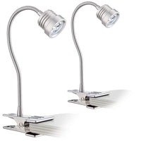 Tyler Large Adjustable Gooseneck LED Clip Lights - Set of 2