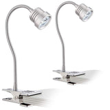 Tyler Large Adjustable Gooseneck LED Clip Lights - Set of 2