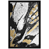 Abstract Gray Framed Canvas Wall Art