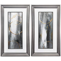 Gray Matter 27" High 2-Piece Framed Wall Art Set