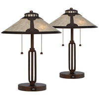 Samuel Mica Shade USB Desk Lamps - Set of 2