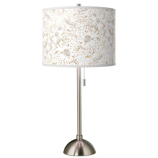 Windflowers Giclee Brushed Nickel Table Lamp