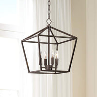 Queluz 13" Wide Brushed 4-Light Entry Pendant Light