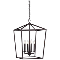 Madison 18" Wide Bronze 4-Light Entry Pendant