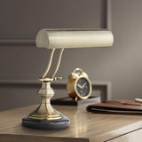Antique Brass With Marble Piano Desk Lamp by Regency Hill