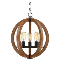 Possini Euro Cass 19" Wide Painted Wood 5-Light Orb Pendant
