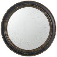 Gunther Distressed Brown 23 1/2" Round Wall Mirror