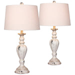 Lynne Cottage Antique White Formal Urn Table Lamp Set of 2