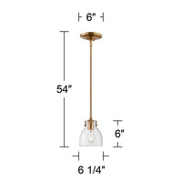 Possini Euro Bellis 6 1/2" Wide Brushed Mini Pendant