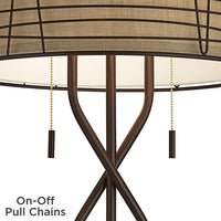 Marlowe Bronze Woven Metal Floor Lamp by Franklin Iron Works