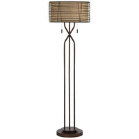 Marlowe Bronze Woven Metal Floor Lamp by Franklin Iron Works