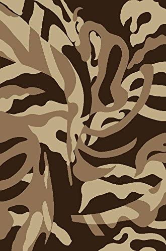 Camouflage Brown Black BeigeModern Soft Area Rug Carpet