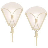 Bow-Tie 12" High Deco Luxe Beige Plug-in Wall Lights Set of 2