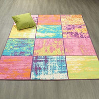 Studio Collection Boxes Design Area Rug, 3'3" X 5'0", Multicolor