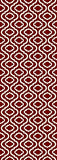Trellis Design Red/Ivory Area Rugs