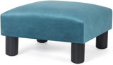 Ottoman Footrest Stool Small PU Leather Square Footstool