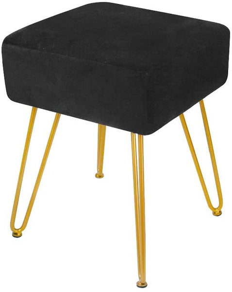 Velvet Footrest Stool Ottoman Round Modern Upholstered Vanity Footstoo –  Ashley Area Rugs