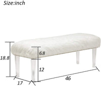 Ottoman Bench Upholstered Bench for Bedroom/Entryway/Hallway/Living Room