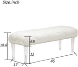 Ottoman Bench Upholstered Bench for Bedroom/Entryway/Hallway/Living Room