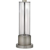 26 1/2" High Satin Nickel Column Accent Table Lamp