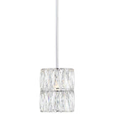 Juliette 7 3/4" Wide Chrome and K9 Crystal Mini Pendant