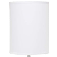 Simple Designs White Candlestick Ceramic Accent Table Lamp