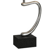 Eden Tarnished Silver and Black Marble Table Lamp