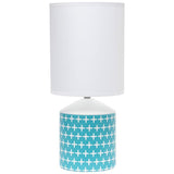 Simple Designs 18 1/2"H White and Blue Accent Table Lamp