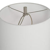Chantilly Nickel and White Marble Buffet Lamp