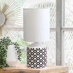 Simple Designs 18 1/2"H White and Black Accent Table Lamp