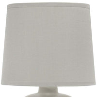 Simple Designs 12"H Gray and Dark Wood Accent Table Lamp