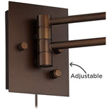 Vista Oil-Rubbed Bronze Plug-In Swing Arm Wall Lamp