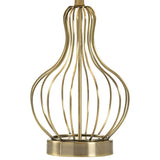 Asher Antique Brass Metal Table Lamp with USB Port