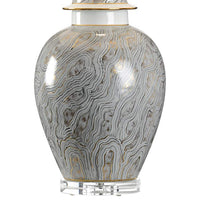 Casper Gray Marbleized Porcelain Table Lamp