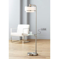 Vogue Floor Lamp with Tray Table and USB Port