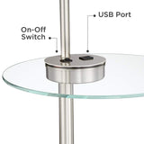 Vogue Floor Lamp with Tray Table and USB Port