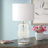 Kathy Ireland Moderne Textured Champagne Glass Table Lamp