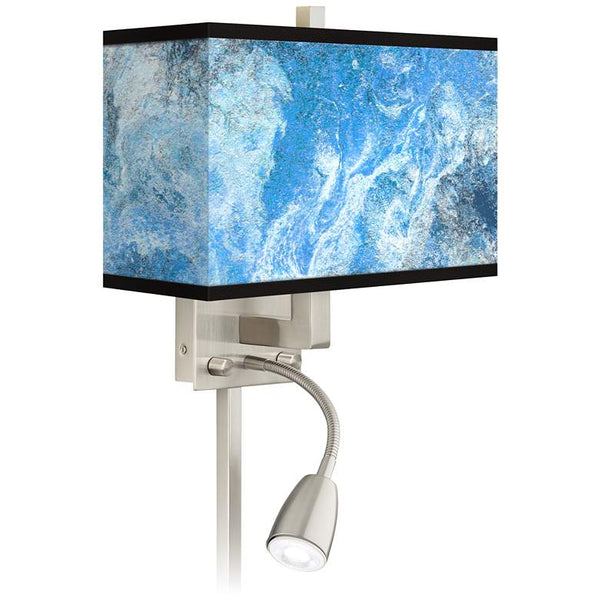 Ultrablue Giclee Glow LED Reading Light Plug-In Sconce